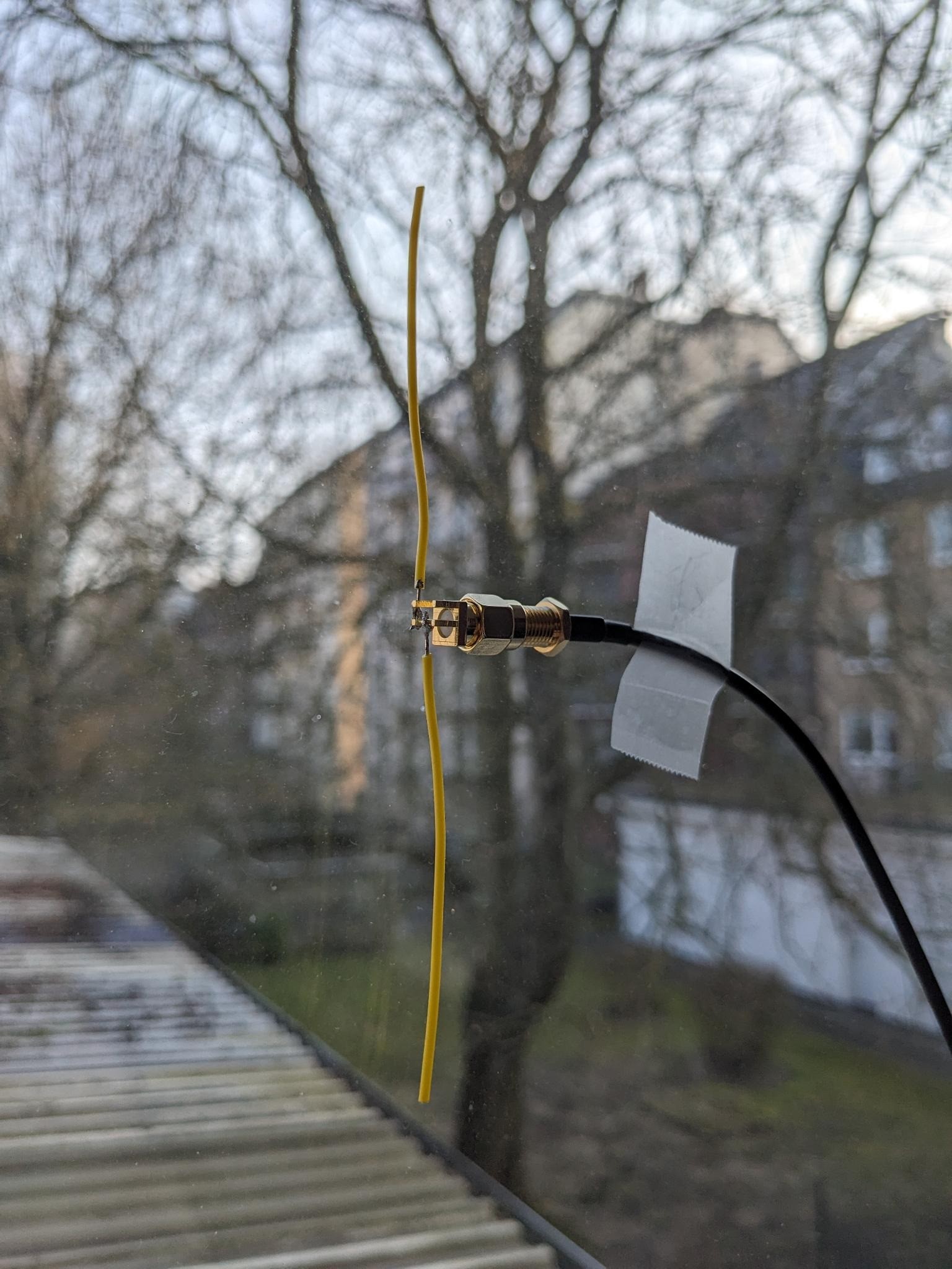 A antenna made from two short wires.